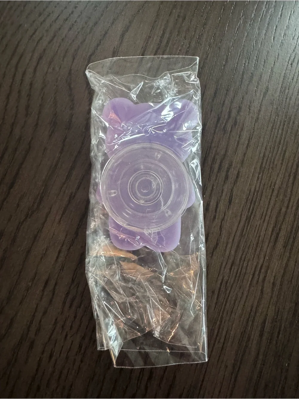 BRAND NEW Iridescent Resin Bear Phone Grip - Purple